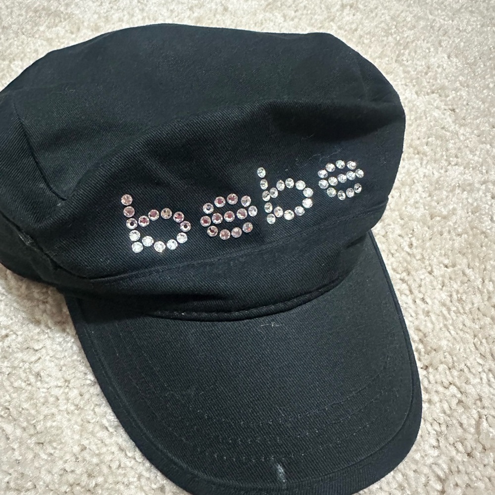 Bebe Black Hat with Sparkling Logo